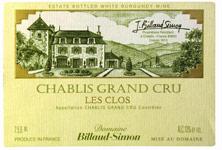 Wine label Chablis Grand Cru Les Clos Billaud-Simon (Domaine) 2006