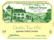 Wine label Chablis Tête d'Or Billaud-Simon (Domaine) 2003