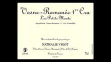 Etiquette du vin Vosne-Romanée 1er Cru Les Petits Monts Nathalie Vigot 2005
