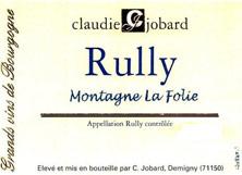 Etichetta Rully Montagne La Folie Claudie Jobard 2013