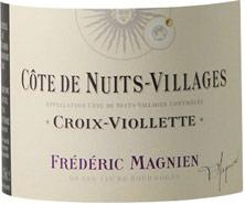Etichetta Côte de Nuits-Villages Croix Viollette Frédéric Magnien 2012