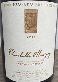 Etiquette du vin Chambolle-Musigny La Combe d'Orveaux Laurent Père et Fils (Domaine) 2020