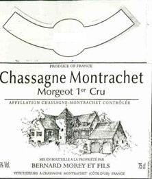 Etichetta Chassagne-Montrachet 1er Cru Morgeot Bernard Morey et Fils (Domaine) 2000
