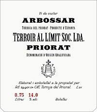 Etiquette du vin Priorat Terroir Al Limit Arbossar Dominik Hubert 2010