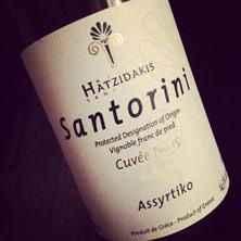 Wine label Santorini Hatzidakis Assyrtiko Cuvée 15 2014