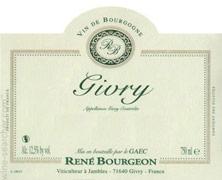 Wine label Givry René Bourgeon 2010