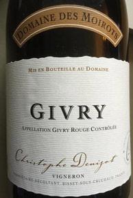 Etichetta Givry Domaine des Moirots 2022