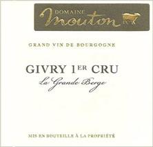 Etiquette du vin Givry 1er Cru La Grande Berge Gérard Mouton 2010