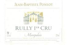 Etiquette du vin Rully 1er Cru Molesme Jean-Baptiste Ponsot 2015