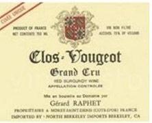 Etichetta Clos de Vougeot Grand Cru Gérard Raphet (Domaine) 2005