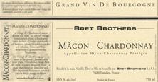 Etikette des Weins Mâcon-Chardonnay Bret Brothers 2012