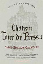 Wine label Château Tour de Pressac 2013