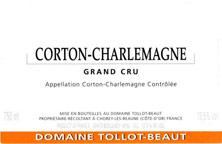 Etiquette du vin Corton-Charlemagne Grand Cru Tollot Beaut (Domaine) 1992