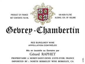 Etichetta Gevrey-Chambertin Gérard Raphet (Domaine) 2004
