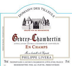 Etichetta Gevrey-Chambertin En Champs Tilleuls (Domaine des) - Philippe Livera 2014