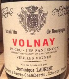 Etikette des Weins Volnay 1er Cru Santenots Dominique Laurent 1999