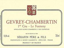 Wine label Gevrey-Chambertin 1er Cru Le Fonteny Christian Sérafin Père et Fils 2008