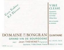 Etiquette du vin Mâcon Cuvée Tradition Domaine de la Bongran (J.Thevenet) 2001