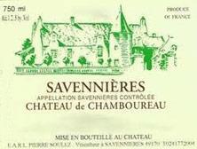 Etikette des Weins Savennières Château de Chamboureau 2008