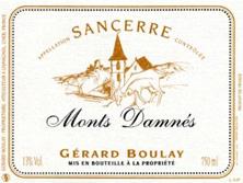 Etikette des Weins Sancerre Monts Damnés Gérard Boulay 2014