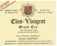 Wine label Clos de la Roche Grand Cru Gérard Raphet (Domaine) 1990