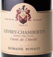 Wine label Gevrey-Chambertin Cuvée de l'Abeille Ponsot (Domaine) 1996