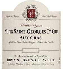 Etikette des Weins Nuits-Saint-Georges 1er Cru Aux Cras Vieilles Vignes Bruno Clavelier 2015