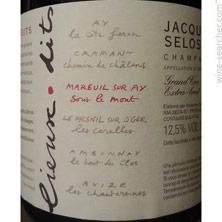 Wine label Mareuil sur Ay Sous le Mont Extra-Brut Jacques Selosse ----