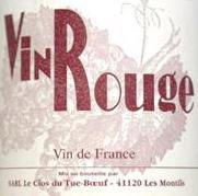 Wine label Vin de France Clos du Tue-Boeuf 2018