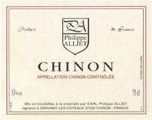 Etiquette du vin Chinon Philippe Alliet 2017