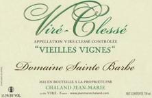 Etiquette du vin Viré-Clessé Vieilles Vignes Sainte-Barbe (Domaine) 2012