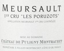 Wine label Meursault 1er Cru Les Poruzots Château de Puligny-Montrachet 2009