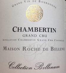 Wine label Chapelle-Chambertin Grand Cru Maison Roche de Bellene 2012