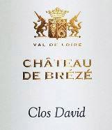 Etiquette du vin Saumur Clos David Château de Brézé 2009