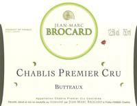 Etiquette du vin Chablis 1er Cru Butteaux Jean-Marc Brocard (Domaine) 2014