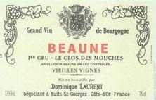 Etiquette du vin Beaune 1er Cru Clos des Mouches Vieilles Vignes Dominique Laurent 2011