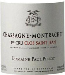 Etiquette du vin Chassagne-Montrachet 1er Cru Clos Saint-Jean Paul Pillot (Domaine) 2002