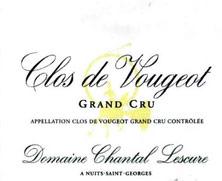 Etichetta Clos de Vougeot Grand Cru Chantal Lescure 2004