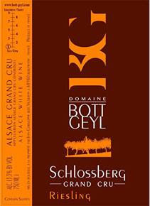 Etichetta Alsace Riesling Grand Cru Schlossberg Bott-Geyl (Domaine) 2017