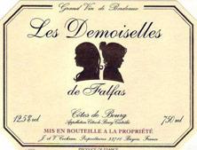 Etiquette du vin Château Les Demoiselles de Falfas 2016
