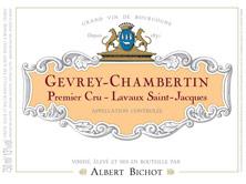Etiquette du vin Gevrey-Chambertin 1er Cru Lavaux Saint Jacques Albert Bichot 2012