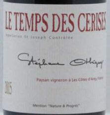 Etikette des Weins Saint-Joseph Le Temps des Cerises Stéphane Othéguy 2015