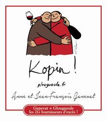 Wine label Vin de France Kopin Anne et Jean François Ganevat 2015