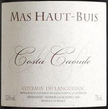 Etiquette du vin Coteaux du Languedoc - Terrasses du Larzac Costa Caoude Domaine Mas Haut Buis 2016