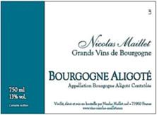 Etiquette du vin Bourgogne Aligoté Nicolas Maillet 2015