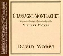 Etikette des Weins Chassagne-Montrachet Vieilles Vignes David Moret (Domaine) 2018