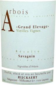 Etikette des Weins Arbois Grand Elevage Vieilles Vignes Rijckaert 2012