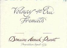 Wine label Volnay 1er Cru Les Fremiets Annick Parent (Domaine) 2002