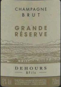 Wine label Grande Réserve Brut Dehours & Fils ----