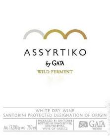 Wine label Santorini Gaia Assyrtiko Wild Ferment 2018